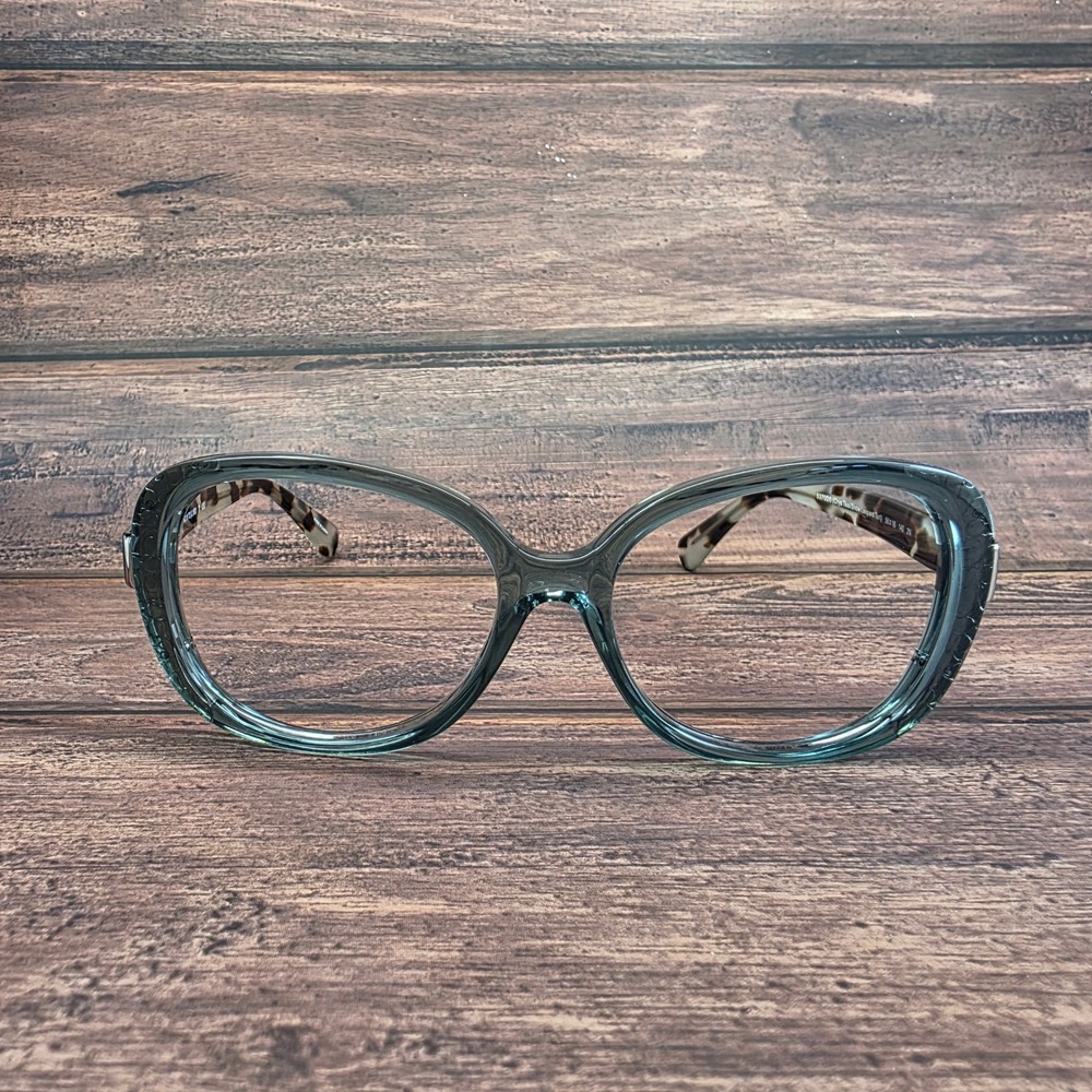 Coach HC 8172 L153 Crystal Teal Snow Leopard Tortoise Eyeglass Frames 56-16-140